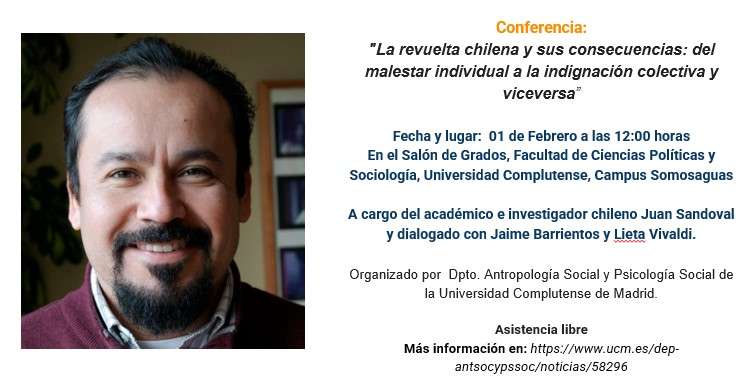 Conferencia Juan Sandoval sobre el estallido social chileno